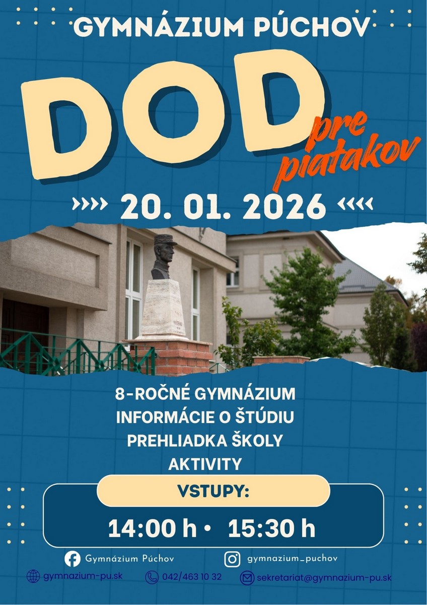 DOD Gymnázium Púchov - Zdroj  Gymnázium Púchov