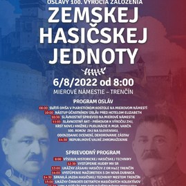 Zväčšiť fotografiu - Dobrovoľné hasičstvo oslavuje, pripojte sa k oslavám aj vy! - plagat storocnica ZHJ