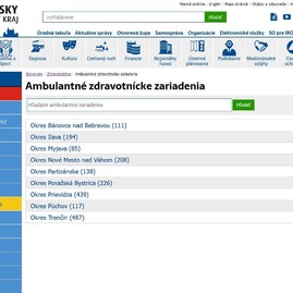 Zväčšiť fotografiu - Na web trenčianskej župy kliklo v roku 2021 viac ako 860 tisíc ľudí - ambulantne zariadenia