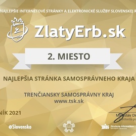 Zväčšiť fotografiu - Na web trenčianskej župy kliklo v roku 2021 viac ako 860 tisíc ľudí - zlaty erb 2021