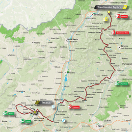 Zväčšiť fotografiu - Okolo slovenska cez trenčiansky kraj - zdroj www.cycling-info.sk 4-etapa-mapa