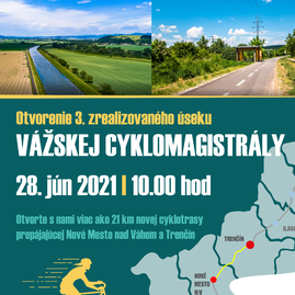 Zväčšiť fotografiu - Otvorte spolu s nami najdlhší úsek vážskej cyklomagistrály! - CYK NM TN otvorenie_plagát web, výťah, insta