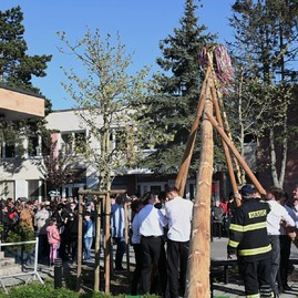 Zväčšiť fotografiu - Pestrofarebné stužky na májoch už vejú nad obcami trenčianskeho kraja
