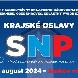 Zväčšiť fotografiu - Pozývame na jubilejné krajské oslavy 80. výročia snp - Plagat SNP 24 6 2024 orezane