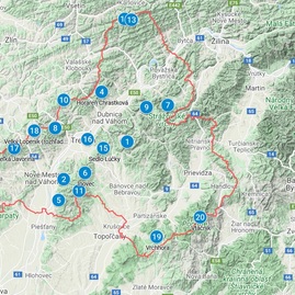 Zväčšiť fotografiu - Štartuje 6. ročník vrchárskej koruny trenčianska - mapa