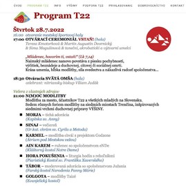 Zväčšiť fotografiu - Už o pár dní bude trenčín hostiť národné stretnutie mládeže t22 - program t22 1