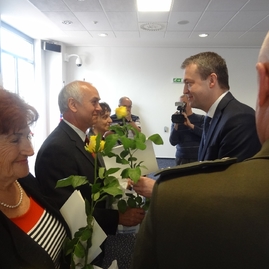 Vojnoví veteráni si prevzali medaily aj čaše s poďakovaním pri príležitosti 70. výročia od ukončenia 2. svetovej vojny - 08
