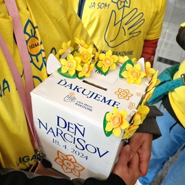 Zväčšiť fotografiu - Župní zamestnanci sa zapojili do zbierky v rámci dňa narcisov - 20240418_085935