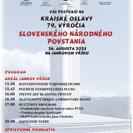 Zväčšiť fotografiu - Pozývame na krajské oslavy 79. výročia snp - plagat oslavy na JV 2023_mini