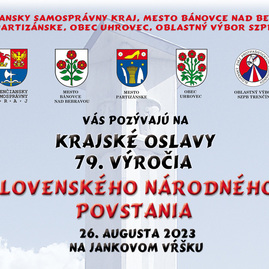 Zväčšiť fotografiu - Pozývame na krajské oslavy 79. výročia snp - plagat oslavy na JV 2023_mini titulka