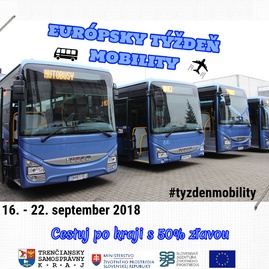 Celý budúci týždeň bude verejnosť v kraji cestovať modrými autobusmi za polovičnú cenu - mobilita
