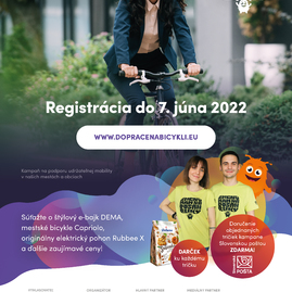 Zväčšiť fotografiu - Do práce na bicykli budeme jazdiť od 1. júna. zaregistrujte sa aj vy! - A3_Plagat_SK