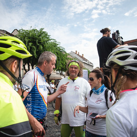 Zväčšiť fotografiu - Káčer bicykloval aj po najobľúbenejšej župnej cyklotrase - TSK_Káčer na bicykli_mini-3