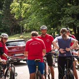 Zväčšiť fotografiu - Káčer bicykloval aj po najobľúbenejšej župnej cyklotrase - TSK_Káčer na bicykli_mini-42