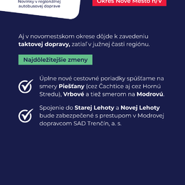 Zväčšiť fotografiu - Pripravte sa na aktualizáciu cestovných poriadkov, pribudne viacero nových spojov