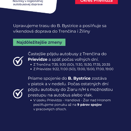 Zväčšiť fotografiu - Pripravte sa na aktualizáciu cestovných poriadkov, pribudne viacero nových spojov