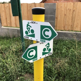 Zväčšiť fotografiu - Svetový deň cyklistiky v cyklistickej župe - Obnova cykloznačenia (2)