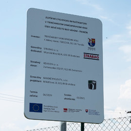 Zväčšiť fotografiu - Trenčín s novým mestom nad váhom prepojil ďalší úsek vážskej cyklomagistrály - Kontrolný deň - júl 2020 (2)