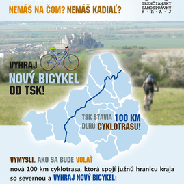 Verejnosť rozhodla, že nová cyklistická tepna kraja ponesie názov vážska cyklomagistrála - plagat_cyklosutaz