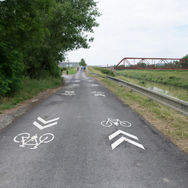 Za 4 mesiace sa prvým úsekom vážskej cyklomagistrály previezlo viac ako 13 tisíc cyklistov - 20180525_HORNA_STREDA_cyklotrasa_072w