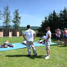 Zväčšiť fotografiu - Zamestnanci správy ciest tsk si zmerali sily v športových disciplínach