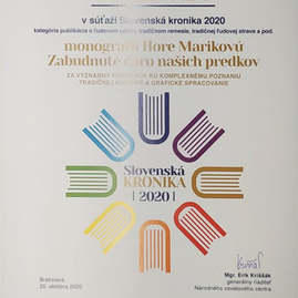 Zväčšiť fotografiu - Kniha o tradičnej kultúre v marikovej získala dve ocenenia - Slovenská kronika 2020 diplom