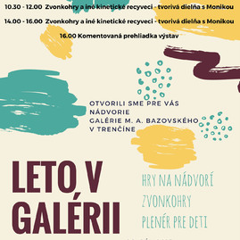 Nádvorie galérie miloša alexandra bazovského je pre verejnosť sprístupnené počas celého leta - 2 sobota leto v galerii sm