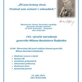 Zväčšiť fotografiu - Najväčší slovák by oslávil 141. narodeniny - plagat stefanik 141