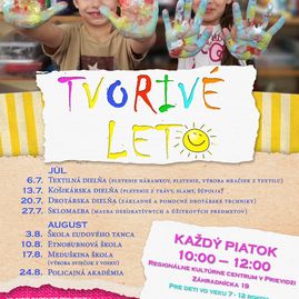 Neopakovateľné leto na hrade matúša čáka, s pestrou ponukou lákajú turistov aj kultúrne zariadenia v pôsobnosti župy - tvorive_leto plagat