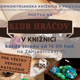 Zväčšiť fotografiu - Príďte si zahrať spoločenské hry do hornonitrianskej knižnice v prievidzi! - KlubHracov_zmens