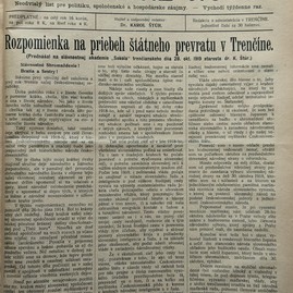 Zväčšiť fotografiu - Spomienkové podujatie na počesť národného buditeľa karola štúra - Trenčanské noviny (zdroj Múzeum TN)