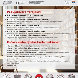 Zväčšiť fotografiu - Využite množstvo benefitov počas týždňa slovenských knižníc - Hornonitrianska knižnica