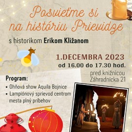 Zväčšiť fotografiu - Župná hornonitrianska knižnica zakladá novú tradíciu - Lampionovy_sprievod_historiou_mesta_Prievidza jpg