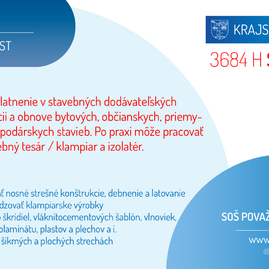 Zväčšiť fotografiu - Krajské štipendium: kam na strednú v považskobystrickom a púchovskom okrese? - KŠ_strechár-01