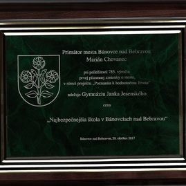 Najbezpečnejšou školou v bánovciach nad bebravou je gymnázium janka jesenského - ocenenie