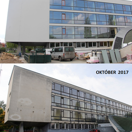 Práce na rekonštrukcii soš e. belluša v trenčíne a výstavbe telocvične športového gymnázia finišujú. akými zmenami od minulého roka prešli? pozrite sa sami! - POROVNANIE