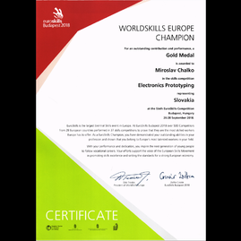 V konkurencii 500 účastníkov z 30 krajín na olympiáde zručností euroskills vybojoval prvenstvo žiak soš stará turá - diplom