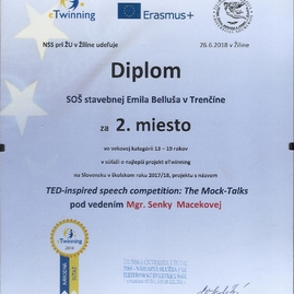 Žiaci zo soš stavebnej emila belluša úspešní aj na úrovni európskych projektov - e-Twinning cena