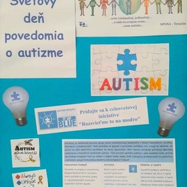 Zväčšiť fotografiu - Modrou farbou si pripomíname svetový deň povedomia o autizme
