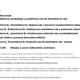 Prevencia prenosu infekcií bude témou odborného seminára pre zamestnancov zss v trenčianskom kraji - Bez názvu