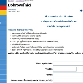 Zväčšiť fotografiu - Hľadáme dobrovoľníkov, pomôcť môžete nemocniciam i vakcinačným centrám - dfdf