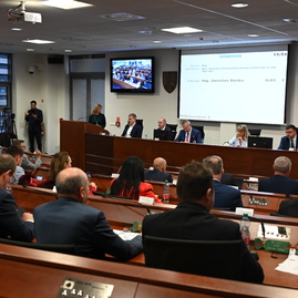 Zväčšiť fotografiu - Krajský parlament schvaľoval rozpočet, vo vestibule župného úradu pribudla nová busta - DSC_3782