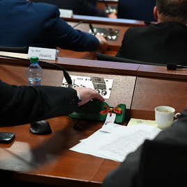 Zväčšiť fotografiu - Krajský parlament schvaľoval rozpočet, vo vestibule župného úradu pribudla nová busta - DSC_3783