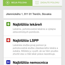 Stal sa vám úraz? k najbližšiemu lekárovi či lekárni v kraji vás okamžite dovedie aplikácia vo vašom mobile - OL