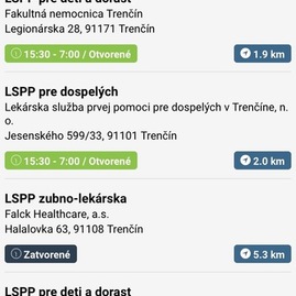 Stal sa vám úraz? k najbližšiemu lekárovi či lekárni v kraji vás okamžite dovedie aplikácia vo vašom mobile - OL_LSPP