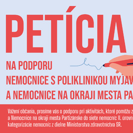 Zväčšiť fotografiu - Takmer 35 tisíc podpisov dnes odovzdali na ministerstve zdravotníctva - Petícia banner_obe nemocnice-01