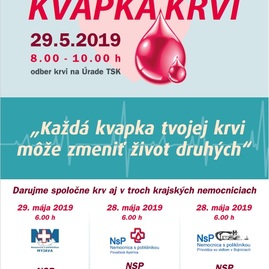 Trenčianska župa bude opäť pomáhať, do jarnej kvapky krvi sa môžete zapojiť aj vy - plagat