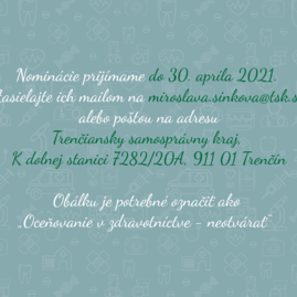 Zväčšiť fotografiu - Nominujte hrdinov dnešných dní z oblasti zdravotníctva! - 2021-03-24 ocenovanie zdravotnikov posli-01