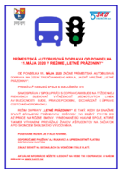 Zväčšiť fotografiu - Cestujúca verejnosť, pozor! od pondelka 11.5. budú modré autobusy jazdiť v režime letných prázdnin - sad tn