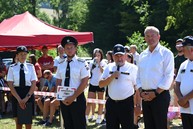 Zväčšiť fotografiu - Malí hasiči, dožinky aj dychovka